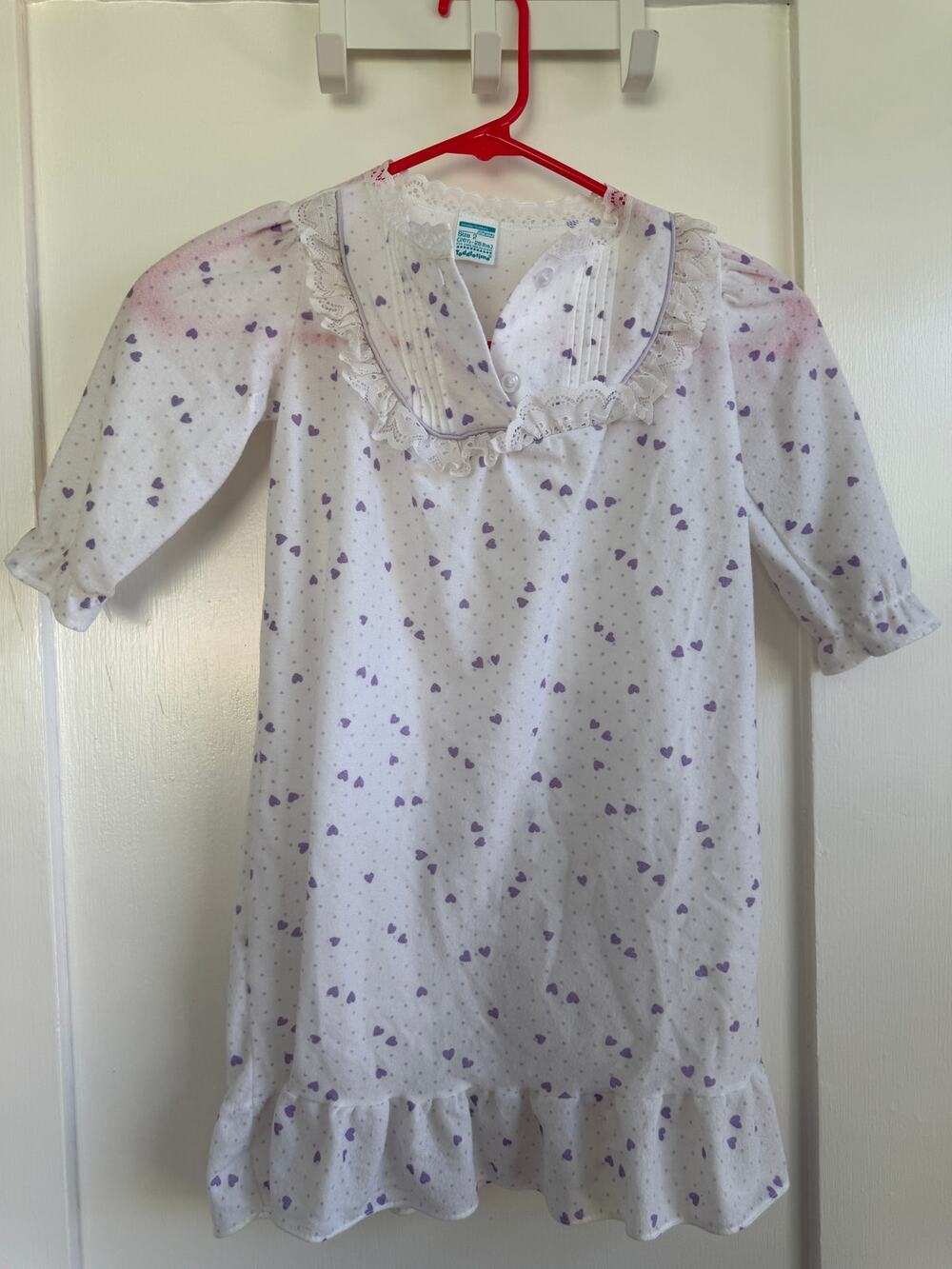 Vintage Girls Toddletime Nightgown JC Penney Size 2 Lace Trimmed